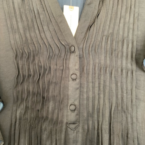 Anthropologie Ruffled Pintucked Blouse - Picture 6 of 11